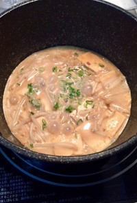 【鍋キューブ】豆腐ともやしの牛乳スープ