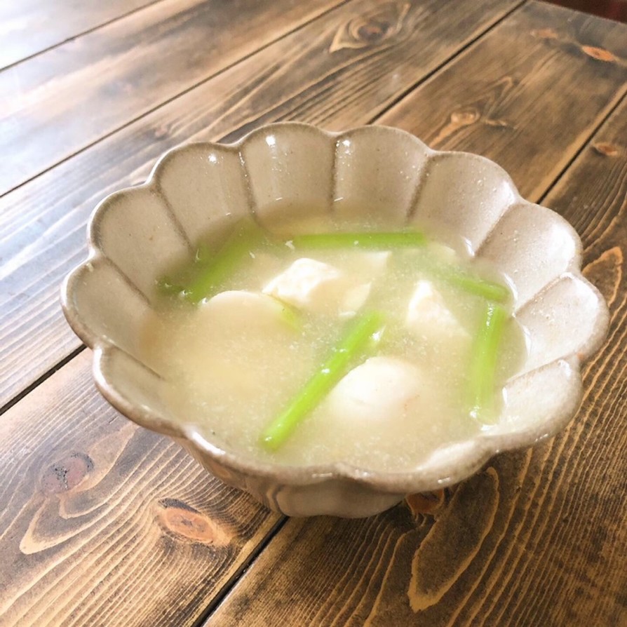 簡単★かぶと絹豆腐の生姜とろみスープの画像