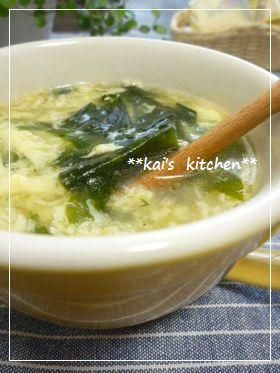 わかめと玉子の中華風スープの画像