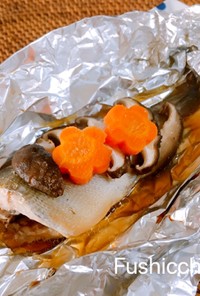 白身魚と椎茸のバター醤油♡ホイル蒸し