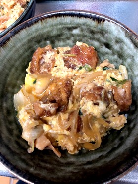 簡単、冷凍唐揚げで親子丼!