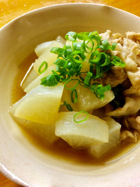 大根と豚こま肉で簡単煮物