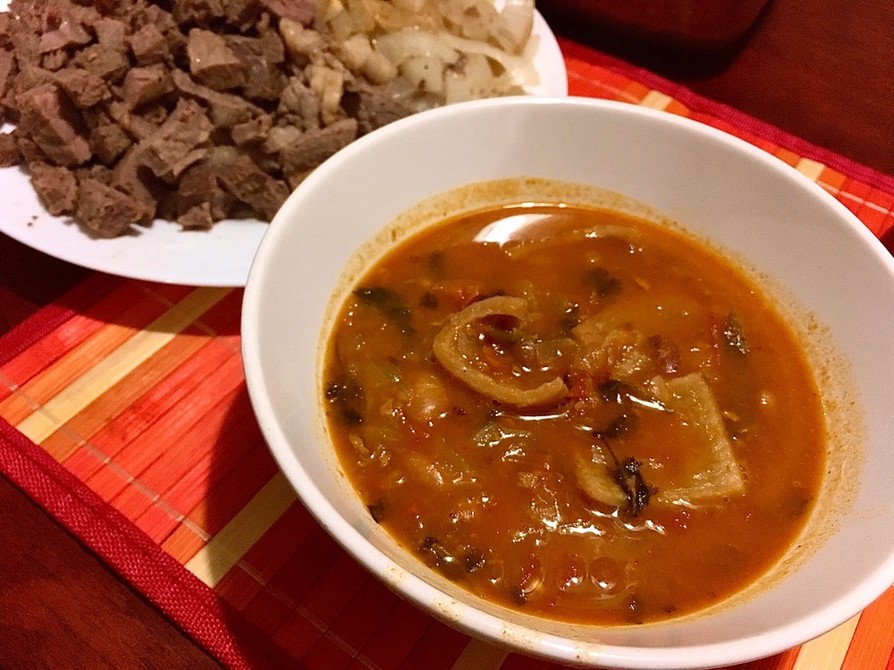 豚と豆のメキシカントマトスープ！