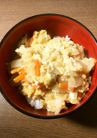 白菜の卵とじ丼