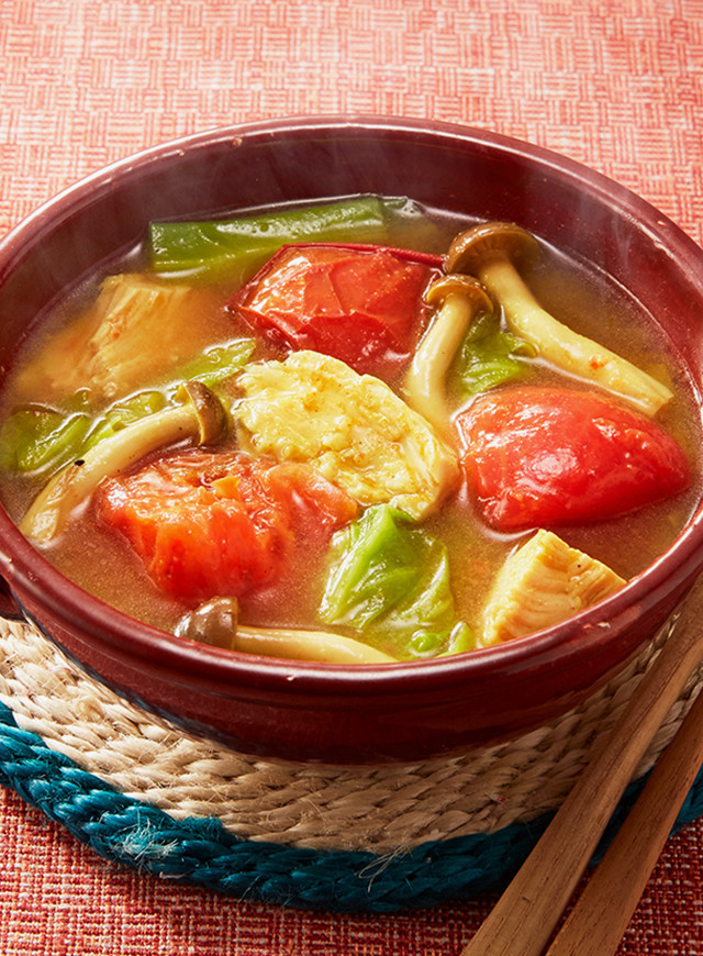 サラダチキンのカレースープの画像