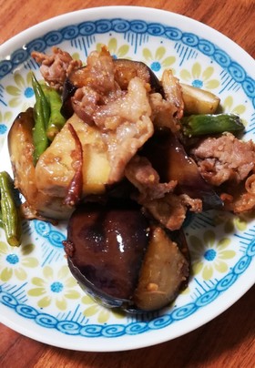 なすと豚肉の味噌炒め