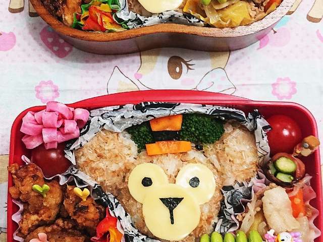 ダッフィー シェリーメイふわふわキャラ弁 レシピ 作り方 By Aiai Mom クックパッド