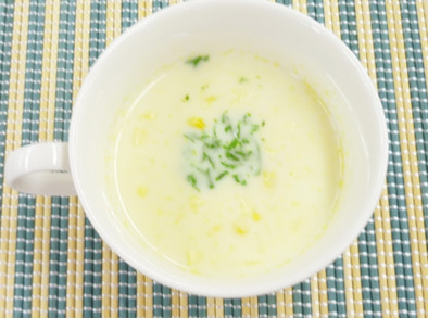 とうもろこしの冷製スープの写真