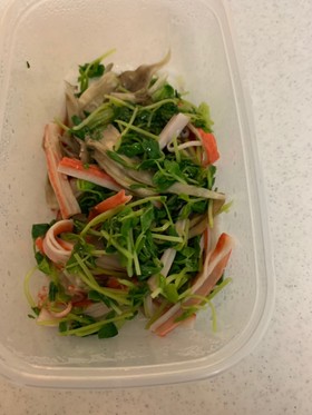 電子レンジのみできのこと豆苗マリネ