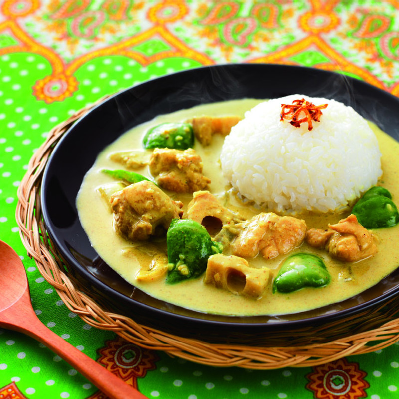 ローストレッドクリのココナッツカレースープのレシピ