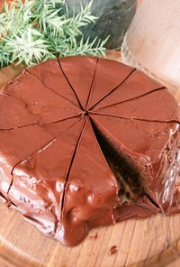 生チョコレートのケーキ