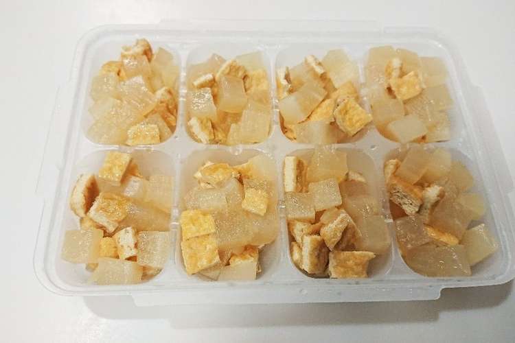 離乳食完了期 大根とあげの煮物 レシピ 作り方 By Aynxkoto クックパッド 簡単おいしいみんなのレシピが377万品