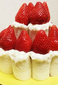 クリスマスに☆食パンdeキャンドルケーキ