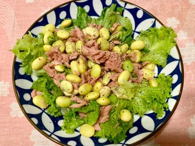 枝豆とツナのシンプルサラダの写真
