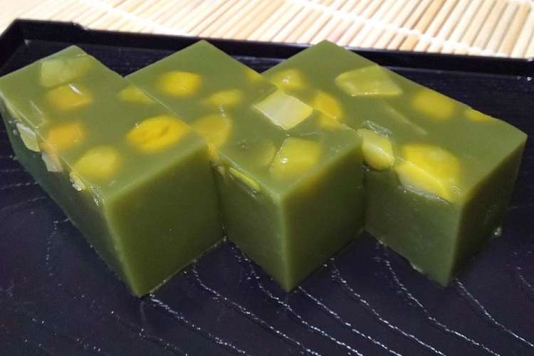 抹茶 栗 羊羹 レシピ 作り方 By あとぅ クックパッド