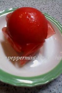 １秒で♥トマトの湯むき♥冷凍トマトなら♥
