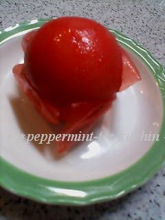 １秒で♥トマトの湯むき♥冷凍トマトなら♥の画像
