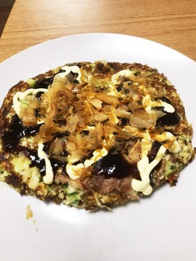 腸まで届く豆腐おからパウダーのお好み焼き