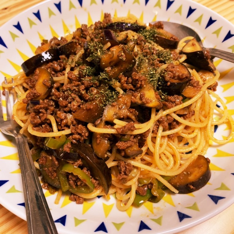【みんなが作ってる】 なす ピーマン ひき肉 パスタのレシピ 【クックパッド】 簡単おいしいみんなのレシピが356万品