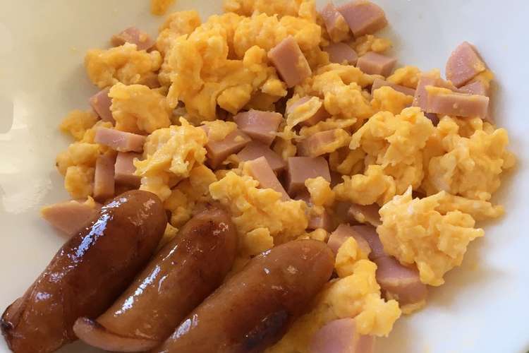 卵とソーセージのスクランブルエッグ レシピ 作り方 By ゆっくりクズ白金猫 クックパッド 簡単おいしいみんなのレシピが355万品