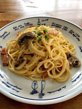 オレンジジュース in カルボナーラ