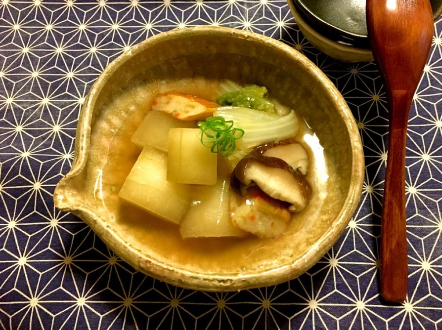 おでんリメイク☆冬瓜•白菜•椎茸の煮物の画像