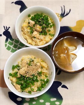 親子丼風まぜごはんTKG