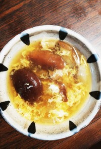 生姜香る椎茸と玉ねぎのかき玉スープ