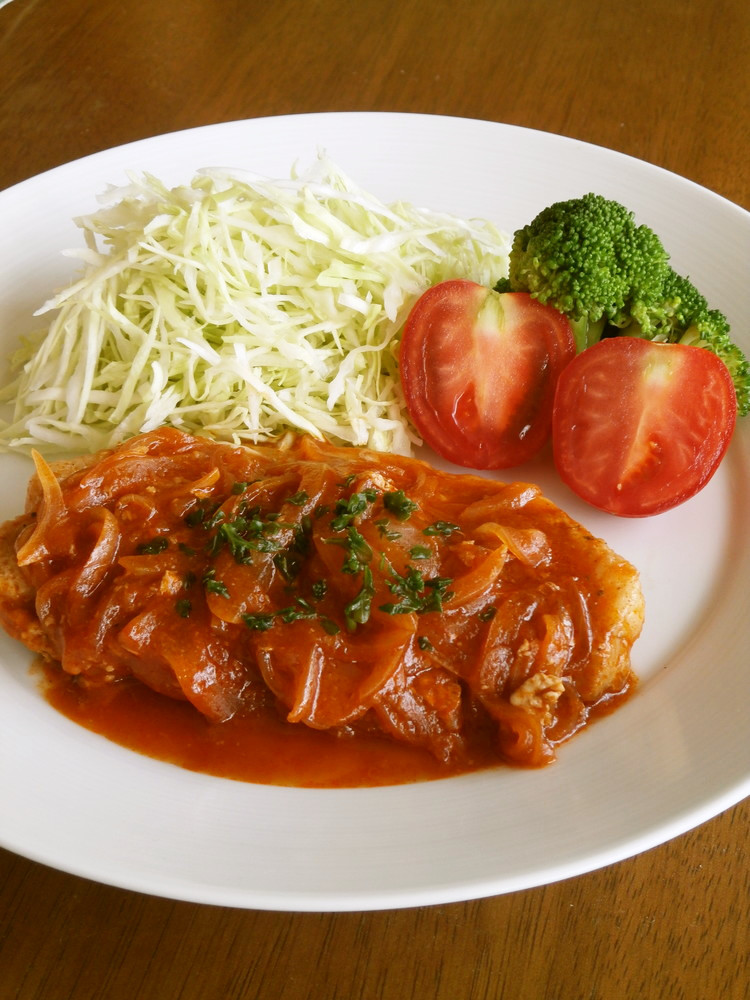 ポークチョップのアップルサイダーグレーズ添え レシピ