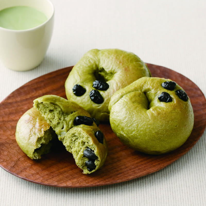 抹茶クリームチーズ入りベーグルのレシピ