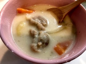 取り分け腎臓病食ー低リン乳でシチュー