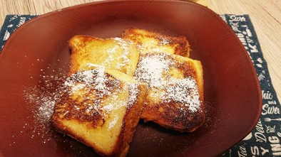 簡単 食パンフレンチトースト の写真