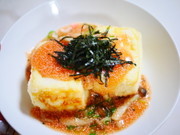 ぷちぷち楽しい♪明太きのこの揚げ出し豆腐の写真