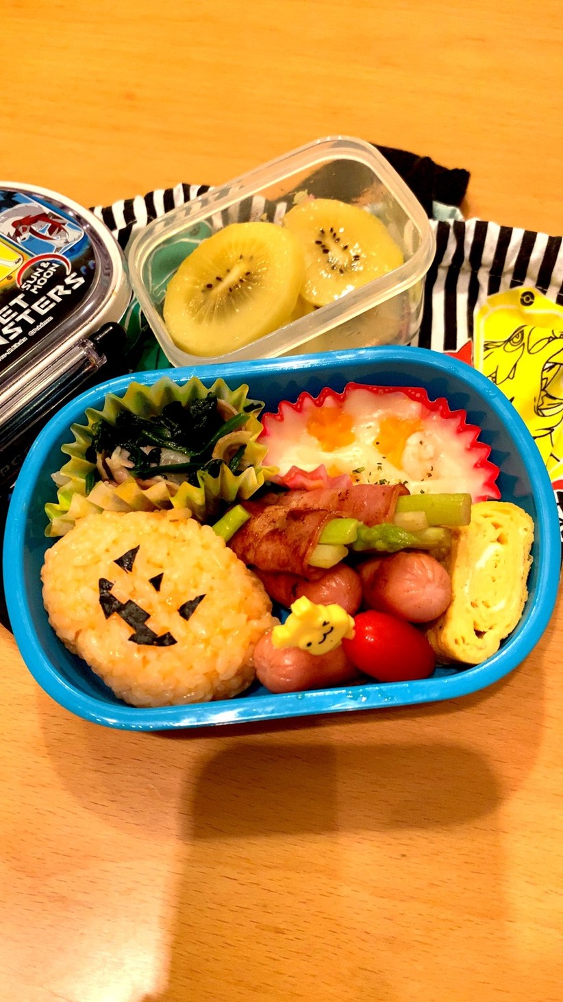 小学1年生のお弁当☆秋の運動会予備日の画像