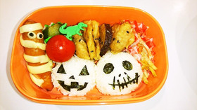 秋ハロウィン遠足保育園お弁当簡単3歳