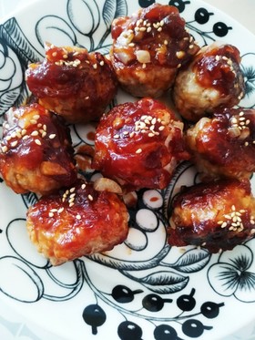 簡単に♪甘酢あんの豚肉団子