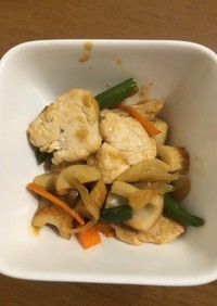 鶏肉と野菜のマヨポン炒め
