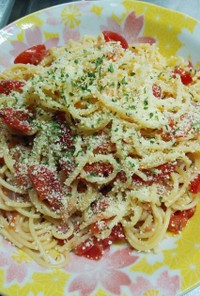 トマトと生ハムのイタリアン冷スパゲティ