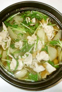 豚肉と大根の鍋♪簡単あっさり鍋スープ