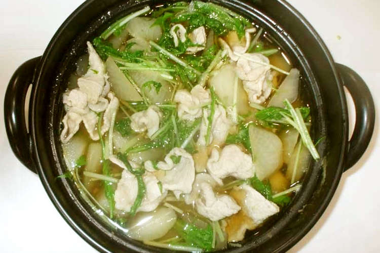 豚肉と大根の鍋 簡単あっさり鍋スープ レシピ 作り方 By 漢方薬のタカキ大林店 クックパッド 簡単おいしいみんなのレシピが352万品