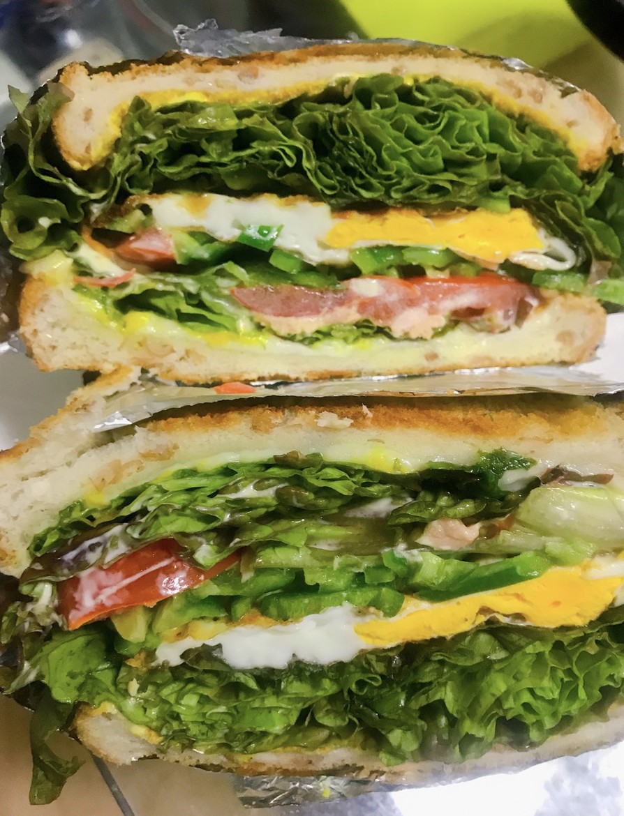 太鼓腹の野菜サンドイッチのレシピ