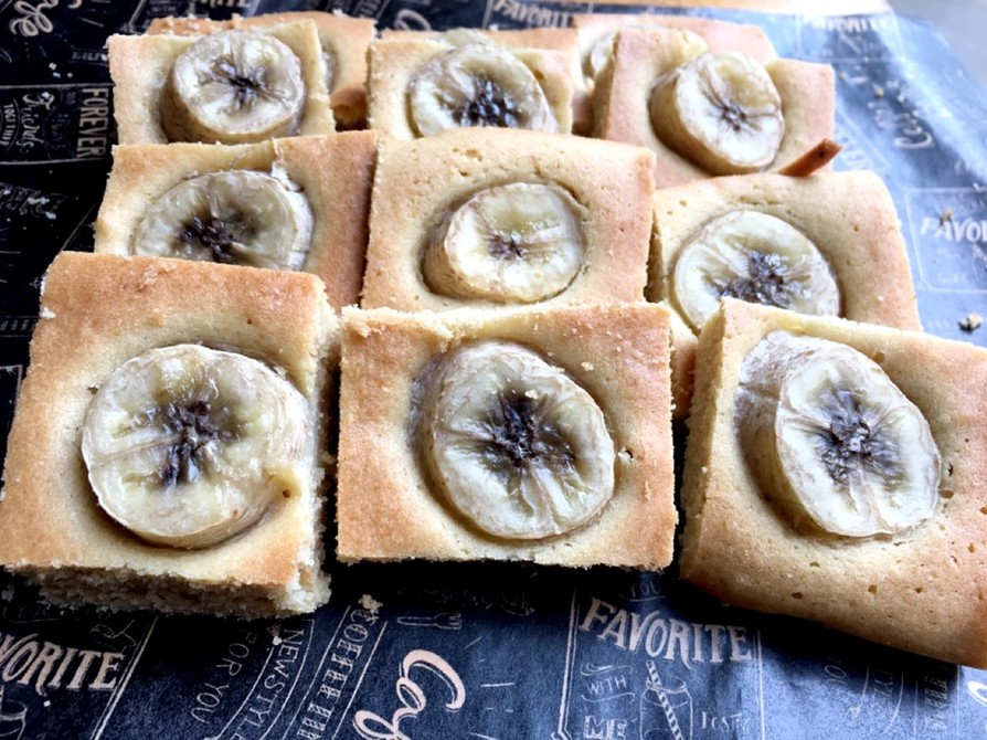 シンプル☆米粉の天板バナナケーキの画像