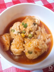 簡単!ミ—トボ—ルのトマト煮込み~♪の写真