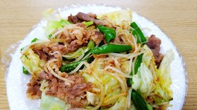 牛こま切れのコチュジャン炒め。