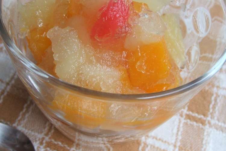 すっきりフルーツゼリー レシピ 作り方 By Sato04 クックパッド 簡単おいしいみんなのレシピが359万品