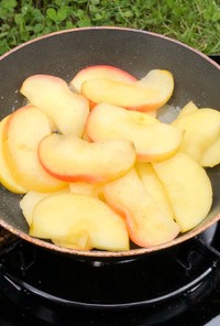 りんご狩りで、簡単、焼きリンゴ　