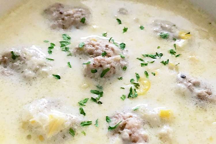ミートボール入りコーンスープ レシピ 作り方 By フゥディー クックパッド 簡単おいしいみんなのレシピが360万品