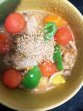 全てレンジ豚こまなすさつま芋甘味噌炒煮