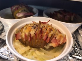 トースターでこんがりハッセルバックポテト
