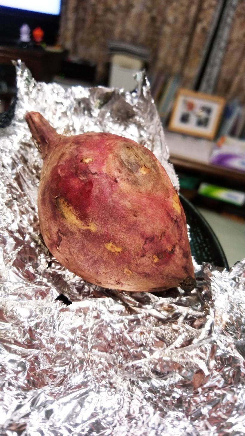 遠赤外線ロースターで焼き芋の画像